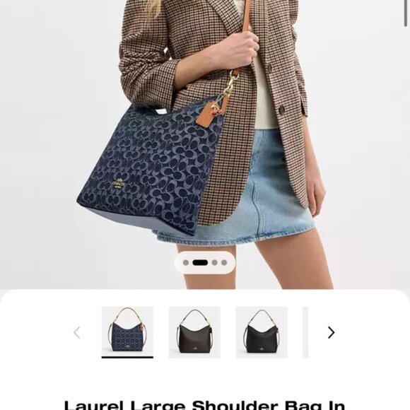 Coach laurel denim bag large new with tags!! - Picture 11 of 11